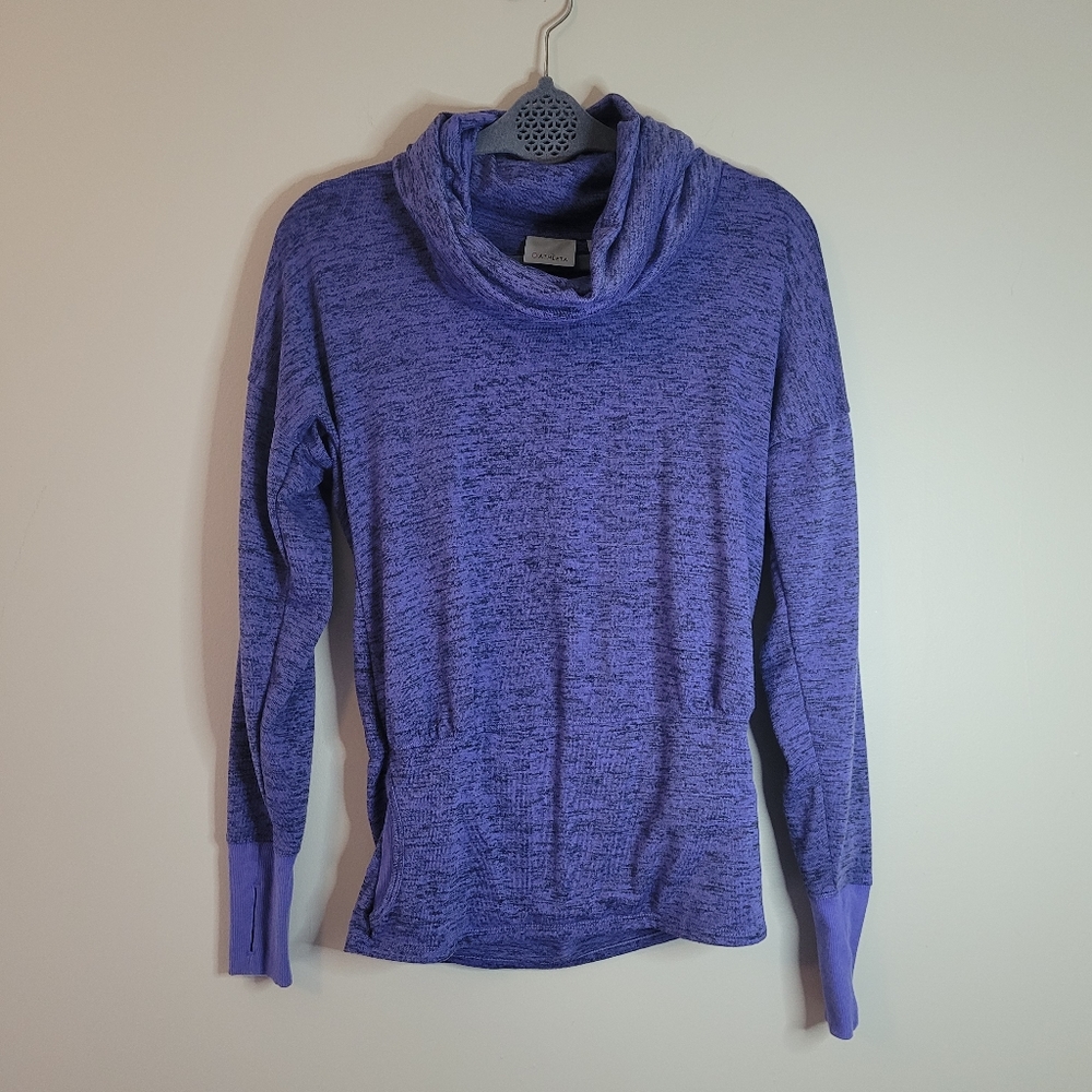 Athleta Grateful Purple Cowl Neck Top